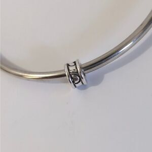 Silver‎ Heart Spacer Charm for Pandora Style Bracelet